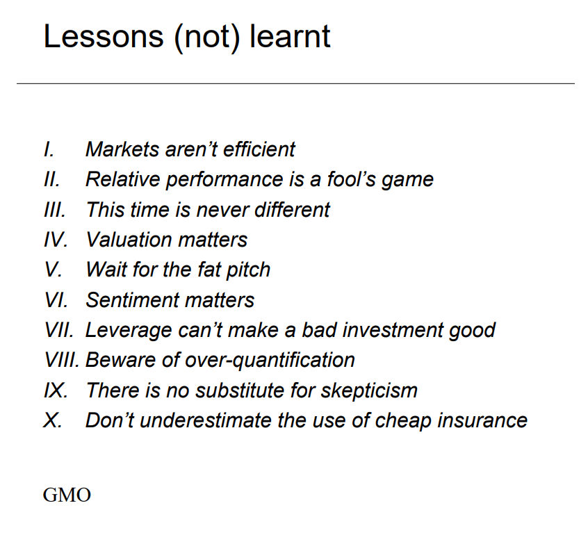 Montier's 10 lessons