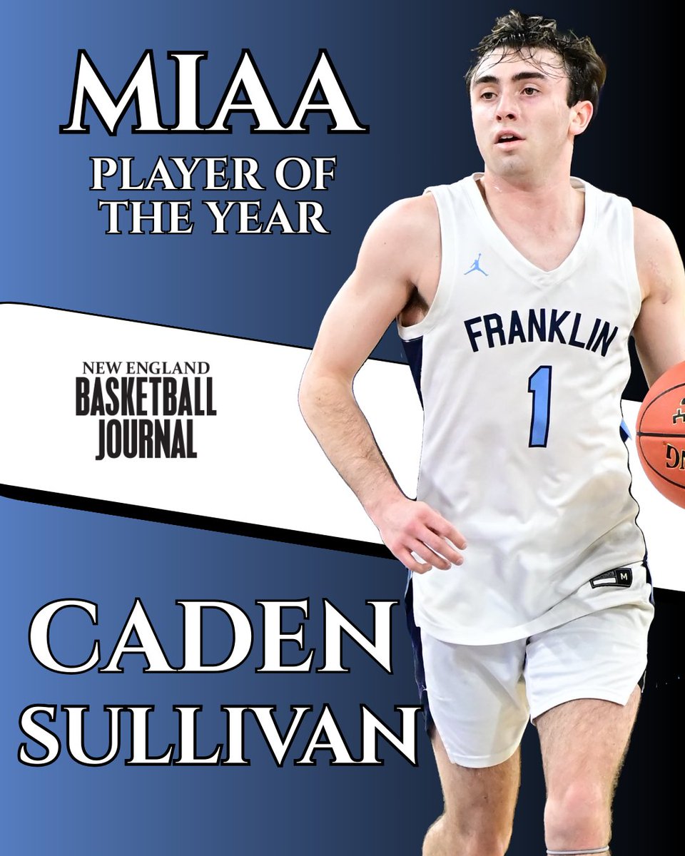 Franklin's Caden Sullivan is our inaugural MIAA Boys Player of the Year for the 2024-25 season.

The Panthers star elevated his game in March to lead the program's first state championship.

More on Sullivan's legendary season, from <a href="/steve_hewitt/">Steve Hewitt</a>: basketballjournal.com/2025/04/18/202…