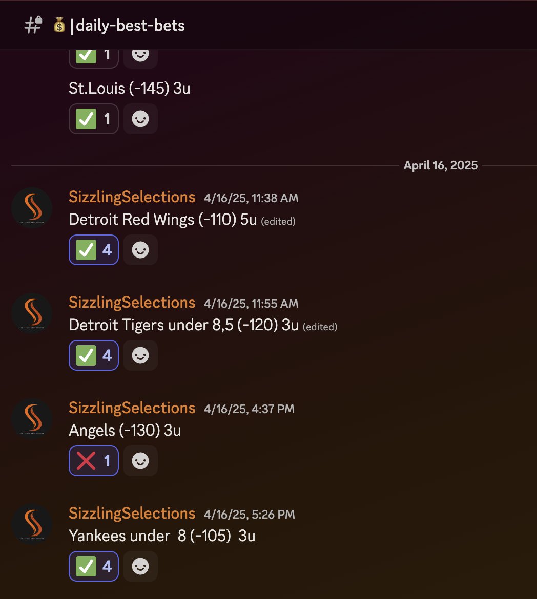 SizzlingSports's tweet image. 12-4, +29.30u Sizzling Smash Spots run 🏃 🔥
✅Sunday: +11.85u
✅Monday: +6.00u
✅Tuesday: +1.35u
✅Wednesday: +7.10u
✅Thursday: +3.00u
dubclub.win/SizzlingSports/