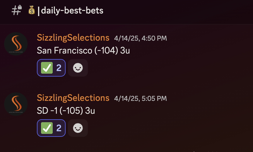 SizzlingSports's tweet image. 12-4, +29.30u Sizzling Smash Spots run 🏃 🔥
✅Sunday: +11.85u
✅Monday: +6.00u
✅Tuesday: +1.35u
✅Wednesday: +7.10u
✅Thursday: +3.00u
dubclub.win/SizzlingSports/