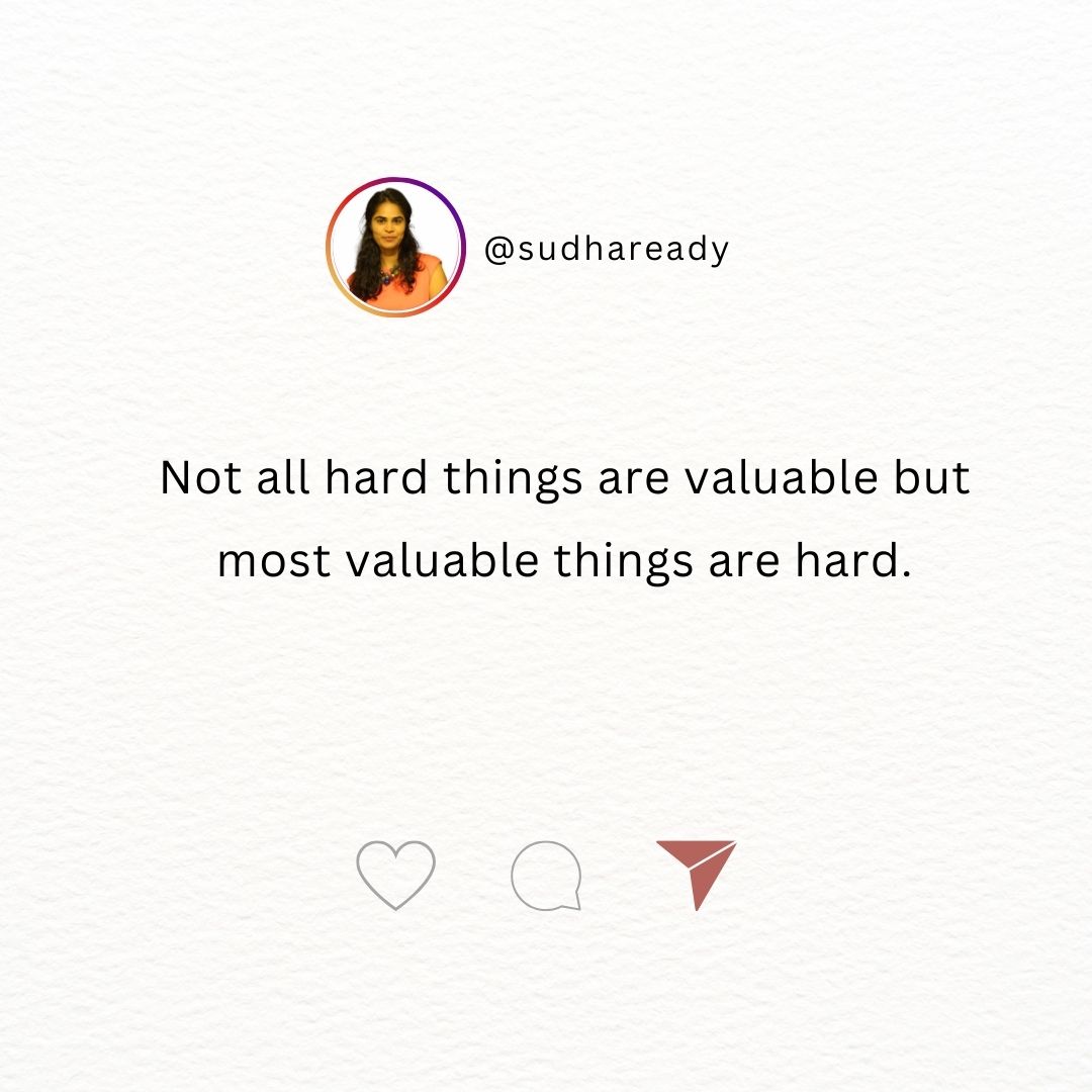 Easy doesn't equate to excellence.  
#hustle