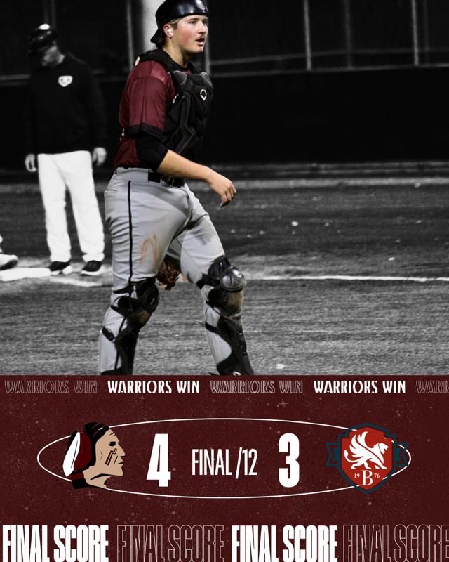 NelsonUWarriors's tweet photo. Warrior's Win!!!
A 12 inning marathon! https://t.co/IEp1HBbqOC