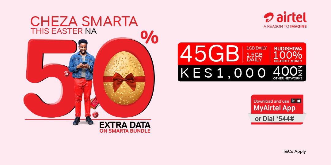 KUcoolkid's tweet photo. Easter is about sharing moments, even from afar. Get 50% extra data with Smarta Bundle and video call your loved ones without running out. #ChezaSmartaEaster https://t.co/27KFgi12AY