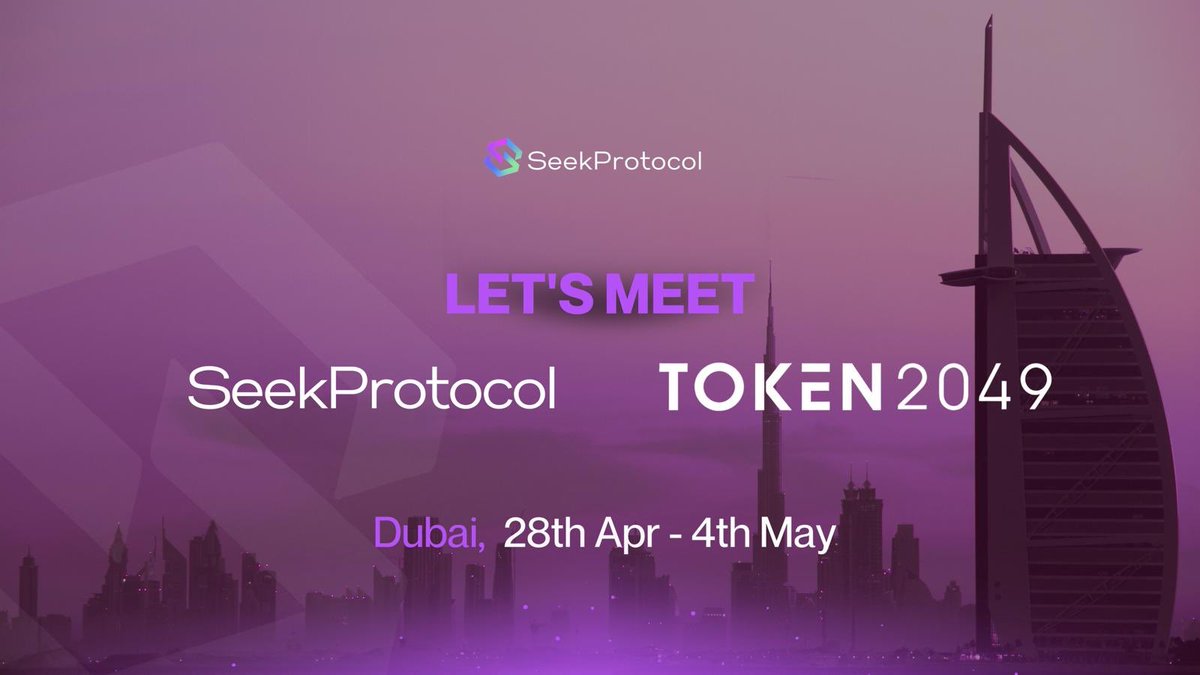 Ready to link up during TOKEN2049 in Dubai! 🔗🚀

Excited to meet our partners and community! #TOKEN2049