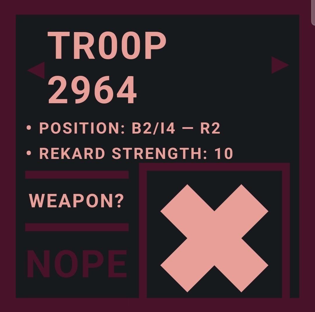 GlenAlt2's tweet photo. Rekard Strength 10x 💪🏽

Troop is preparing for torso traits and Pink Eye 
#GridWars is hell!! https://t.co/GfnXLgA7Uu