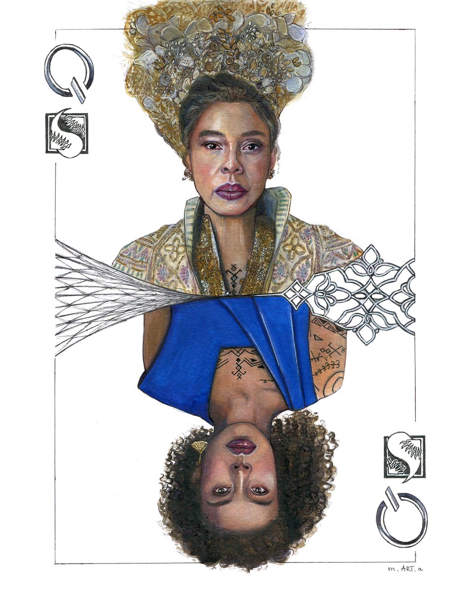 nautosual's tweet image. When I started this drawing a few weeks ago I had no idea how devastating it would feel to post it today. I fell in love with book Siuan after she’s been stilled - she proved you don’t need magical powers to be powerful. ✨ Bring on the awards for Sophie Okonedo. #thewheeloftime