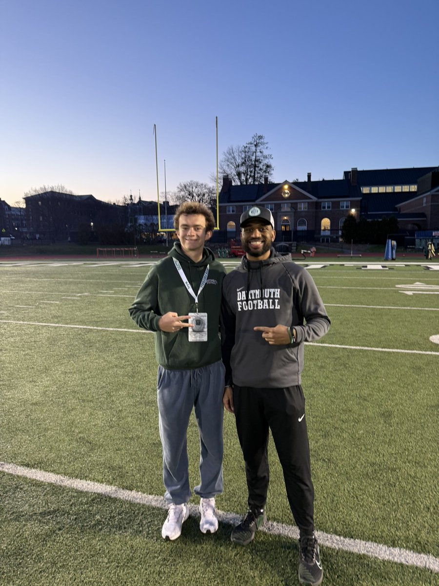 Tanner Pidwell (@pidwelltanner) on Twitter photo Really enjoyed my time <a href="/DartmouthFTBL/">Dartmouth Football</a>! The specialist were awesome for taking so much time out of practice to talk with me! Special thanks to <a href="/Coach_McCorkle/">Sammy McCorkle</a>, <a href="/Coach_BChapman/">Braxton Chapman</a>, <a href="/coachirishodea/">Danny O'Dea</a>, and <a href="/CoachEBrenss/">Erin Brennan</a> for having me out! I also really appreciate all the other coaches who Really enjoyed my time <a href="/DartmouthFTBL/">Dartmouth Football</a>! The specialist were awesome for taking so much time out of practice to talk with me! Special thanks to <a href="/Coach_McCorkle/">Sammy McCorkle</a>, <a href="/Coach_BChapman/">Braxton Chapman</a>, <a href="/coachirishodea/">Danny O'Dea</a>, and <a href="/CoachEBrenss/">Erin Brennan</a> for having me out! I also really appreciate all the other coaches who