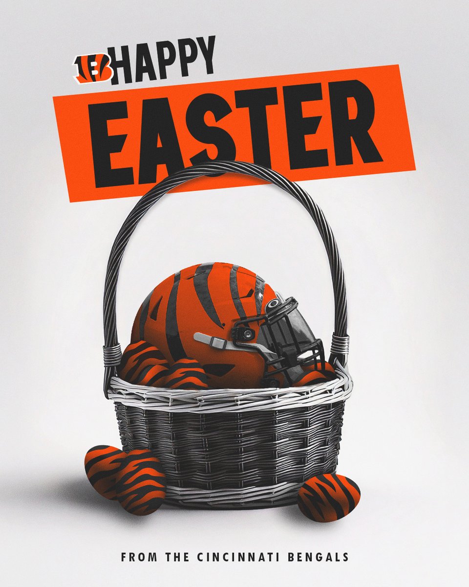 Bengals's tweet photo. Happy Easter, Who Dey Nation 🧡🐣 https://t.co/66Z9kYGijJ