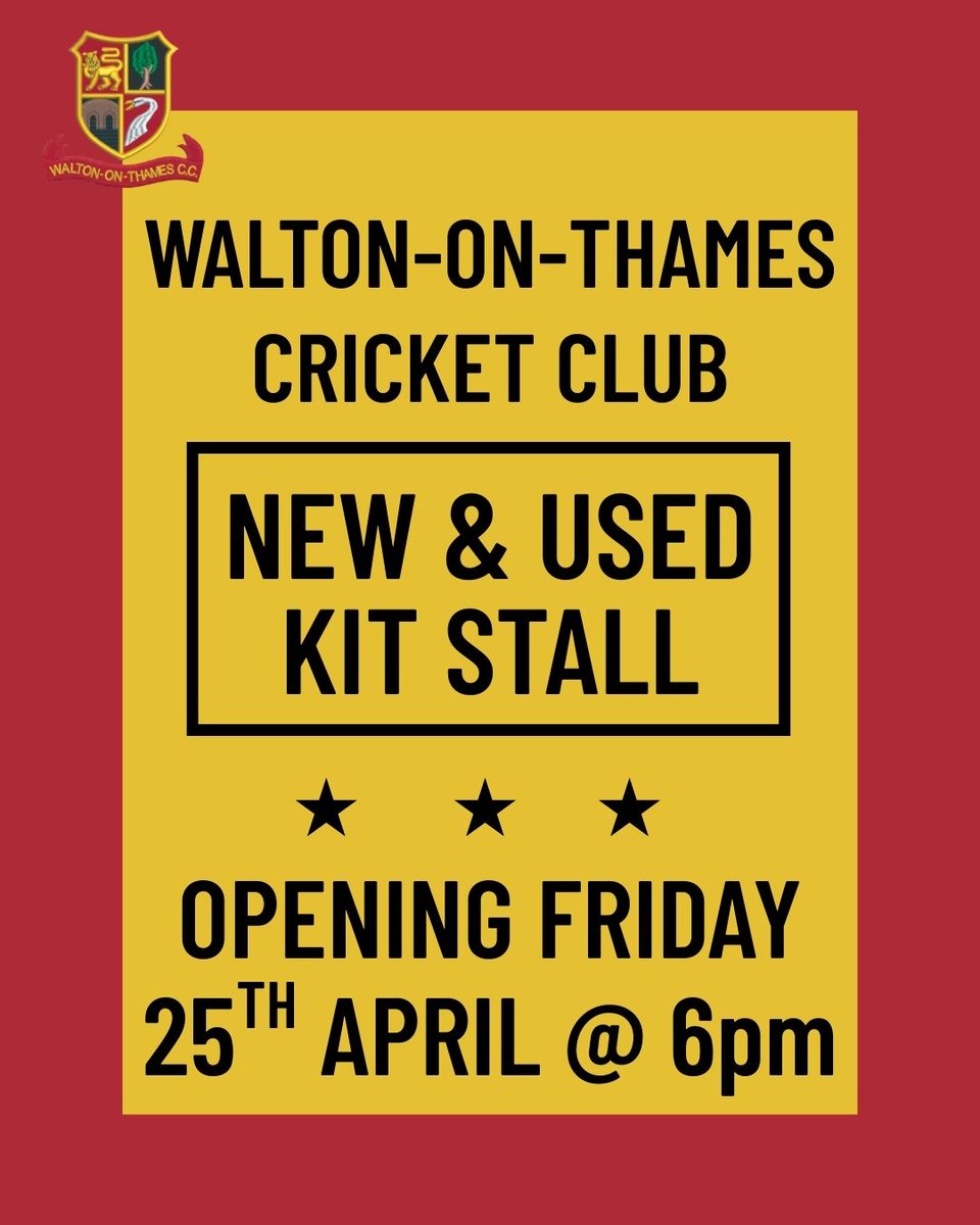 🛒🏏 Opening Friday 25th and throughout season Friday eve and Sun morning whilst stocks last 👀