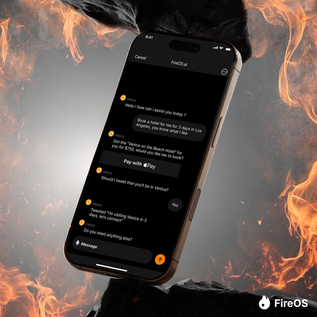 FireOS’ UI hides the complexity: prompt in, AI + capabilities out. Seamless for users 🔥