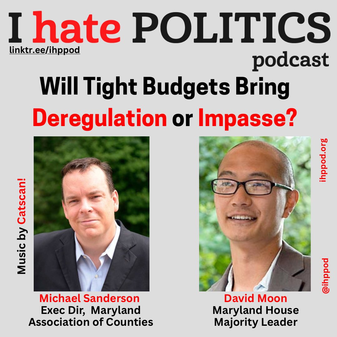I Hate Politics Podcast (@ihppod) on Twitter photo New episode. What started as a review of #MDGA2025 opened to one of life’s (and politics’) persistent questions. <a href="/msanderson_MACo/">Michael Sanderson</a> <a href="/DavidMoon2014/">David Moon</a> <a href="/MDCounties/">Maryland Association of Counties</a> Music by Catscan! Linktr.ee/ihppod <a href="/sunildasgupta4/">Sunil Dasgupta (he/him)</a> New episode. What started as a review of #MDGA2025 opened to one of life’s (and politics’) persistent questions. <a href="/msanderson_MACo/">Michael Sanderson</a> <a href="/DavidMoon2014/">David Moon</a> <a href="/MDCounties/">Maryland Association of Counties</a> Music by Catscan! Linktr.ee/ihppod <a href="/sunildasgupta4/">Sunil Dasgupta (he/him)</a>