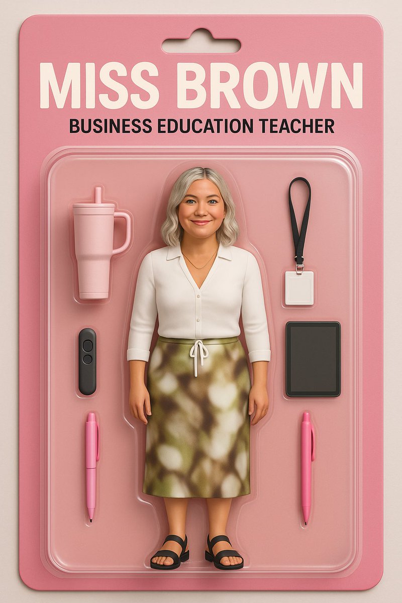 MissBrown_BusEd's tweet photo. Just casually obsessed with turning myself into an action figure using AI. 💁🏼‍♀️
Miss Brown, now available in toy aisles near you… #AIfun #BusinessEd #TeacherLife https://t.co/6sREORE2bx