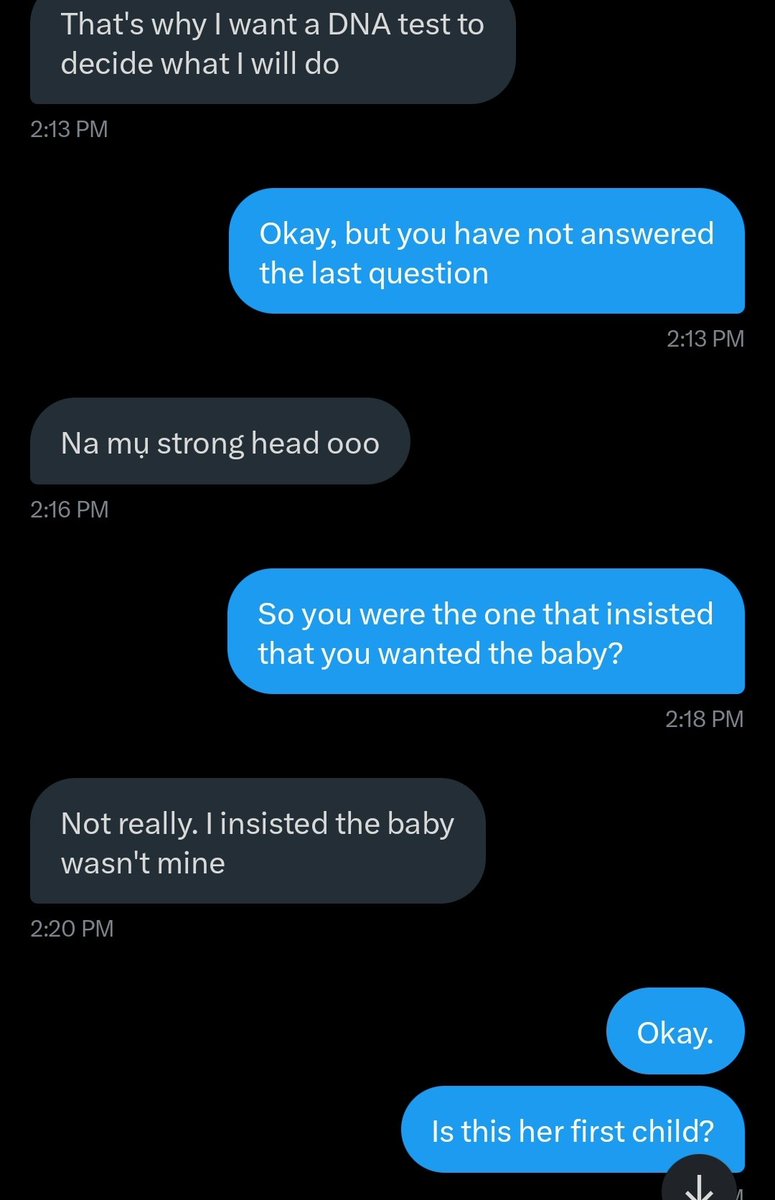 jon_d_doe's tweet photo. Please read the conversation that I had with a 40 year old married man.

Kindly recommend a good DNA center around the south east for him.

Thank you 🙏. https://t.co/tTZN1vDshu