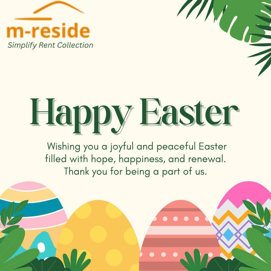mresideKENYA's tweet photo. Easter Blessings with M-Reside
@mresideKENYA
#propertymanagement #EasyRentCollection #realestateagents #landlords #tenants https://t.co/n9IOIiWqxg