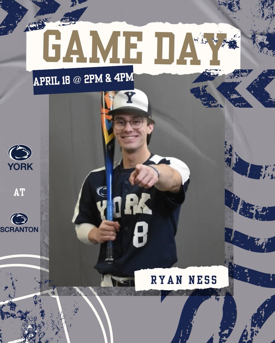 GAMEDAY | Penn State York Baseball is on the road today for a conference doubleheader against Penn State Scranton. Game 1 starts at 2pm, with game 2 to follow. Catch all the action live at psucampusathletics.com!!