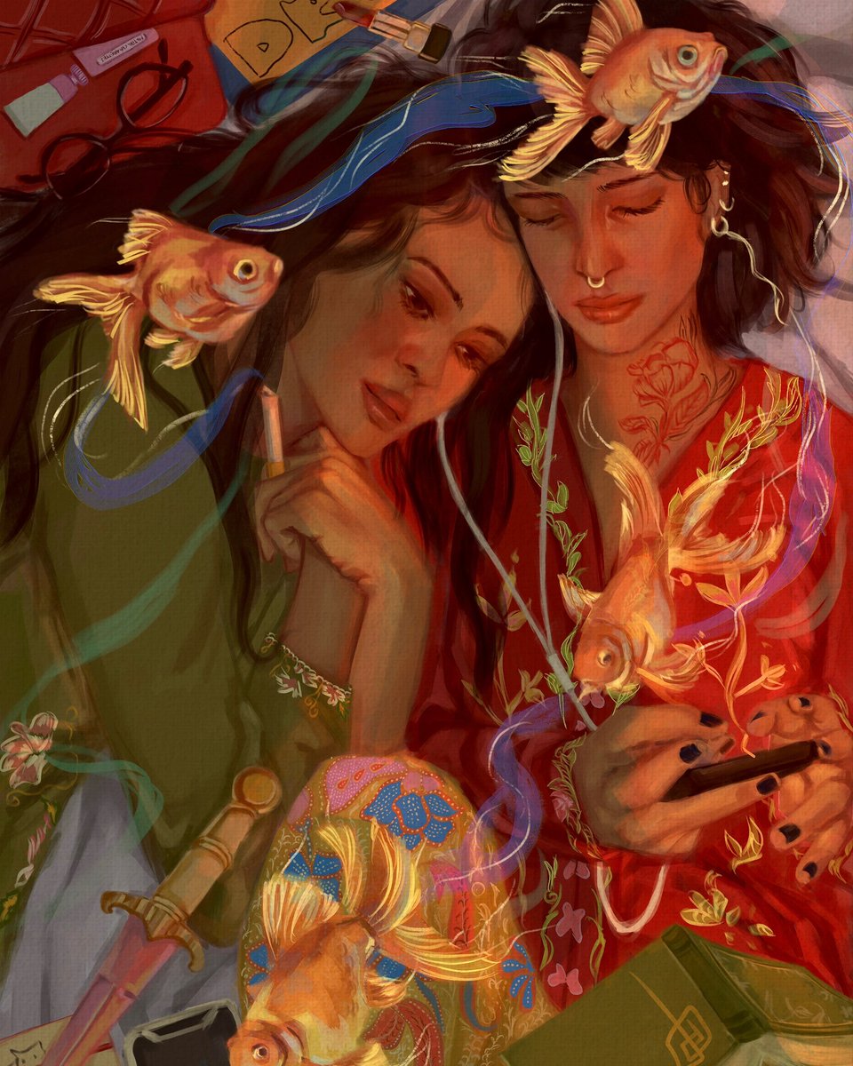 My latest baby, 
“Lovers’ Dusk” is now on <a href="/mallowdotart/">mallow</a> 🌆🌅