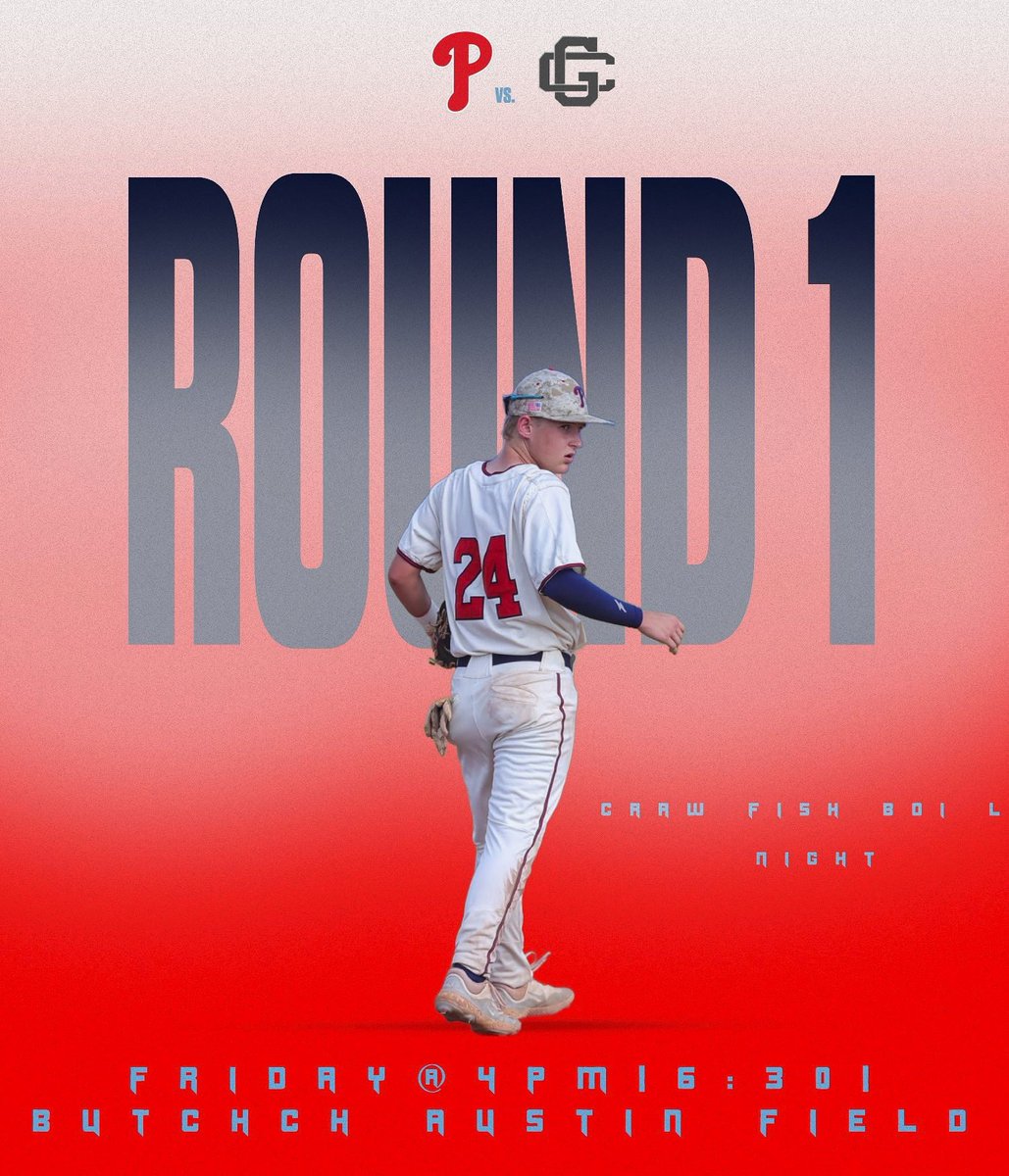 BaseballPike's tweet photo. Wake up Pike fans, it’s gameday‼️‼️

Make plans to come out and support your Pike Boys today at Butch Austin Field. First pitch slated for 4:00 pm with game 2 to follow. #HTR🪢 https://t.co/7iSqqXmUbS