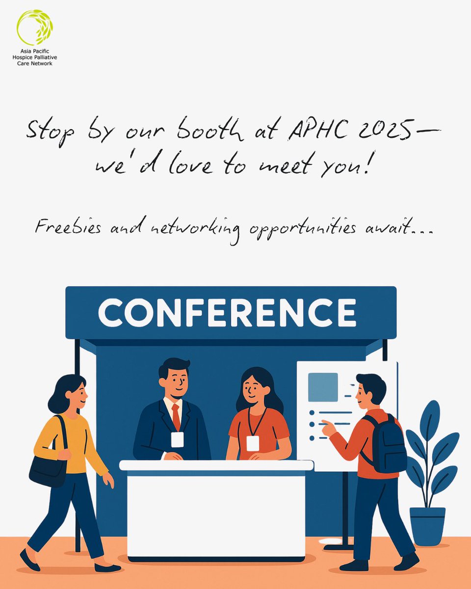 aphnofficial's tweet photo. 📍 Heading to #APHC2025? Don’t miss the APHN booth!
🎁 Freebies
🤝 Meet the team
🌏 Learn how to get involved in regional palliative care
Let’s connect in Kuching, Sarawak!
#PalliativeCare #HospiceCare #APHN #Networking #VisitKuching https://t.co/qiF52roJaY