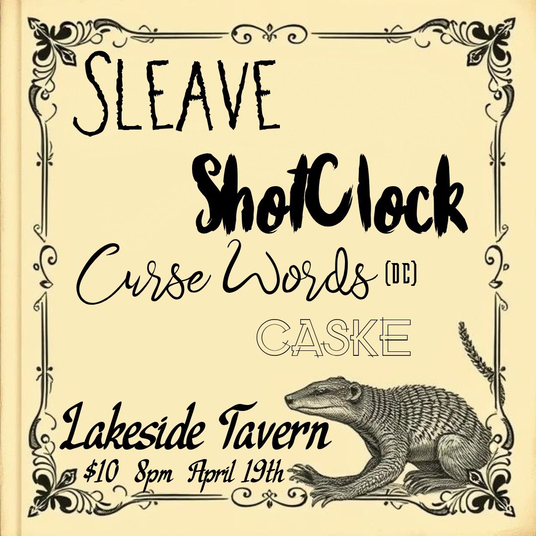 Lakeside Tavern gig Saturday night. Roll through.