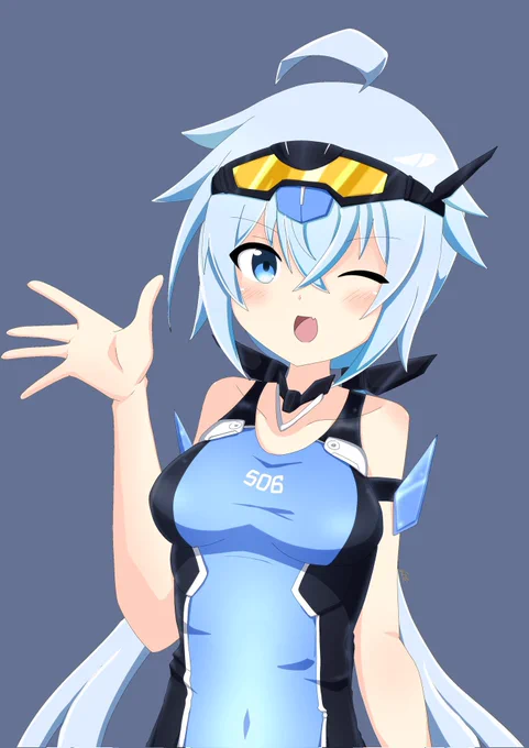 競泳スティ子発売!!なんとか今日中に描けたーーーー!٩( ᐛ )و#FAガール #フレームアームズ・ガール 