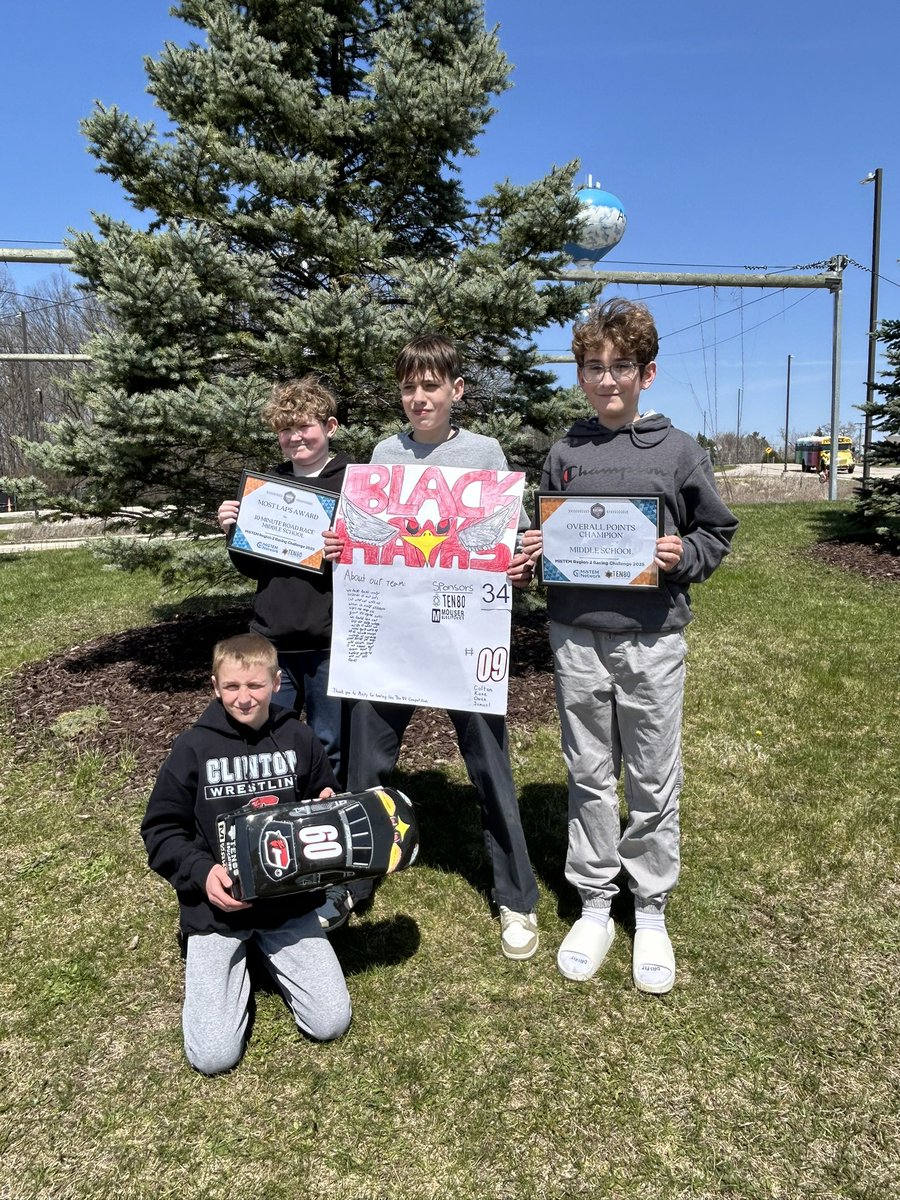CMSredwolves's tweet image. Our CMS thrived in the ten90 racing challenge on Thursday! Congrats students!
✅ Overall Champions
✅ Most Laps 10 min road race
✅ Tied for 1st Fastest Lap road race
✅ Top 4 finish Most Laps 20 min oval race
18 MS teams were entered this this year.