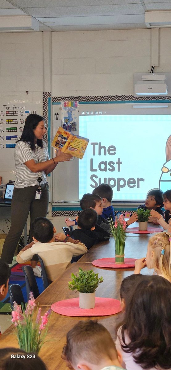 Reenacting the Last Supper in kindergarten <a href="/St_DavidofWales/">St. David of Wales</a>