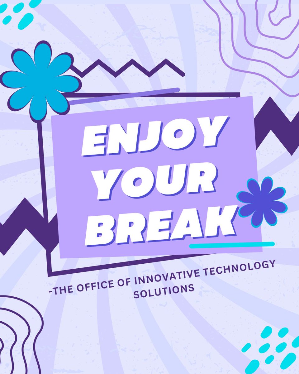 💻✨Take a moment to unwind. IT Service Desk will be here ready to handle your tech requirements when you're back on campus 💜🛠️#TarletonStateSolutions #HeretoHelp #BreakModeOn