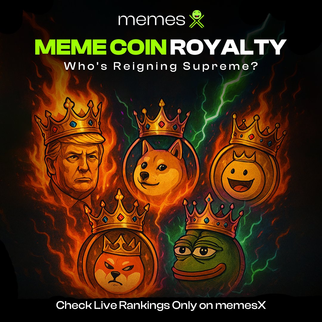 🔥 Meme Coin Royalty – Who’s Reigning Supreme This Week?

Is it $TRUMP, #SHIB, #DOGE, #FARTCOIN, or #PEPE?
👑 The battle for meme coin dominance is ON!
📲 Check real-time trends, signals, and market chaos — only on memesX.
Explore now: 
🌐 Website: memesx.app
📱 App