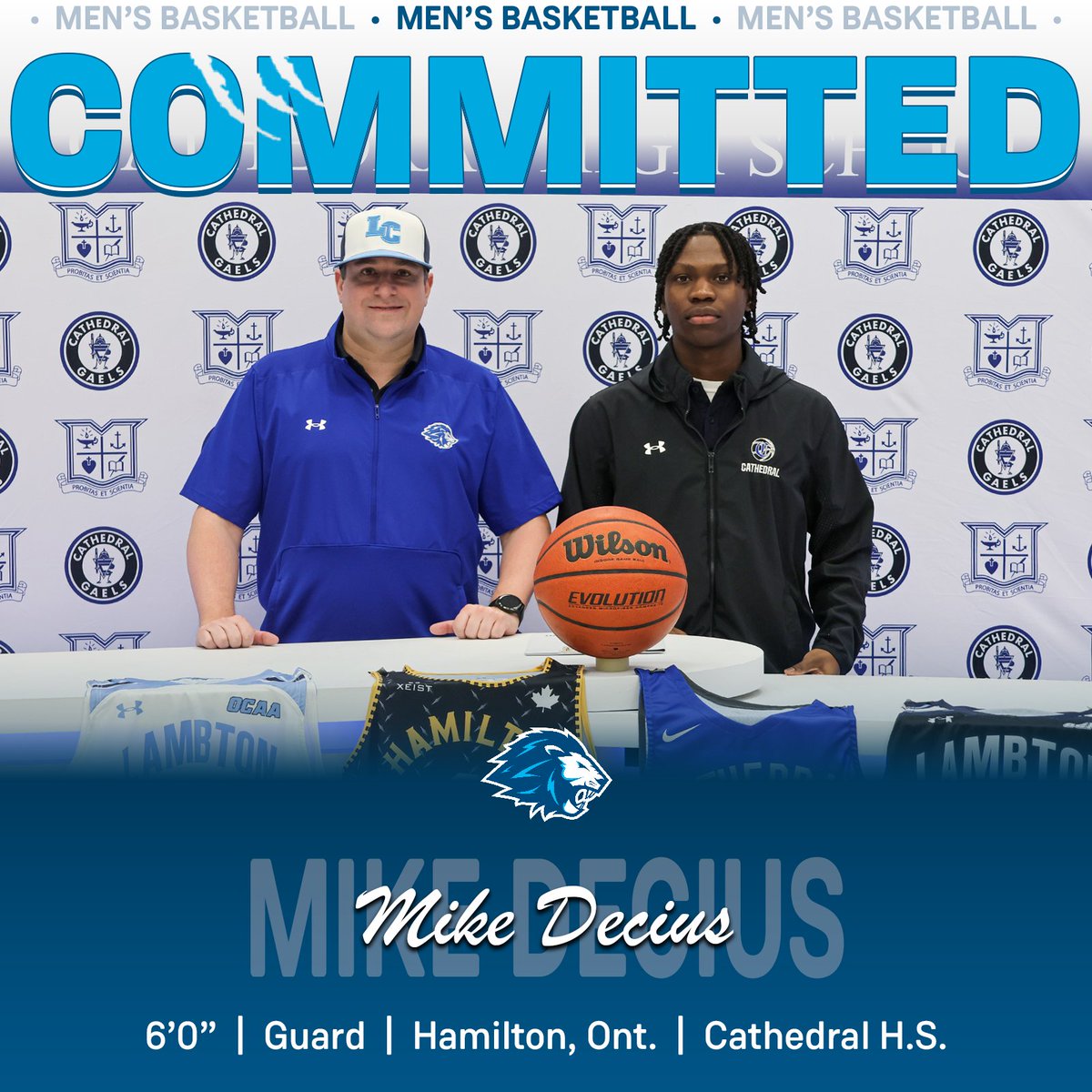 Committed.

We're thrilled to announce the commitment of guard Mike Decius to the Lambton Men's Basketball Program!

Decius comes to Lambton College from Cathedral H.S. in Hamilton &amp; the Hamilton Elite.

For more: lclions.ca/sports/mbkb/20…

Welcome to The Den, Mike!

#DefendTheDen