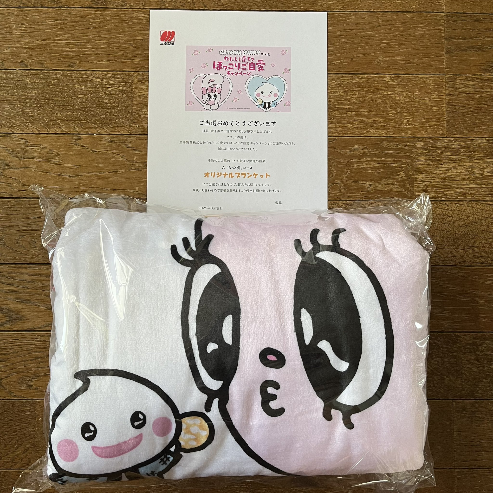 エスターバニー×三幸製菓 ブランケット 非売品 40名限定品 超レア 完全未開封 エスターバニー×三幸製菓 ブランケット 非売品 40名限定品 超
