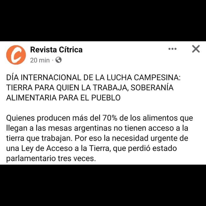 El 99.9% de los alimentos que llegan a las mesas argentinas los hace empresas como Dadone o Molinos. Sus obreros. ¿De dónde corno sacan que la alimentación de argentina está sostenida (70%) por el campesinado y su modo de relación precapitalista? El delirio no es solo libertario.