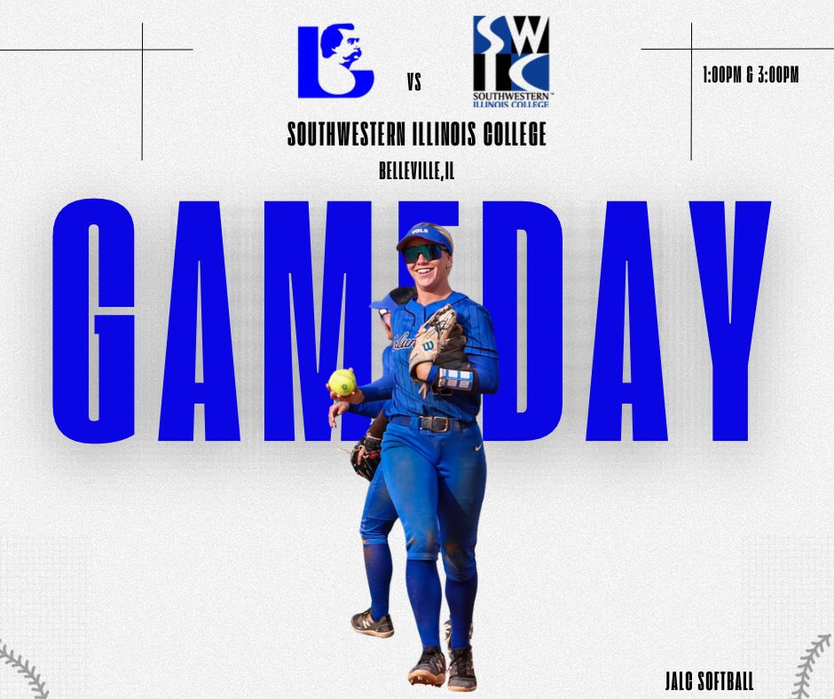 jalc_softball's tweet photo. Last one for the week! 

📍Belleville, IL
⏰ 1:00PM &amp; 3:00PM
🆚 Southwestern Illinois College https://t.co/PEX9qnive6