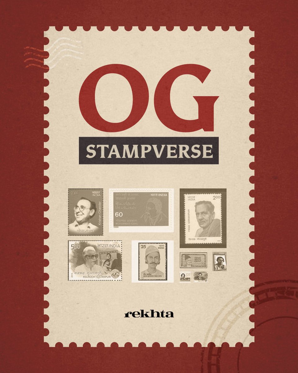 Rekhta's tweet photo. As the #Stampverse trend takes over, let’s rewind to the OG STAMPS — featuring iconic Urdu poets honored by the Indian Postal Service.

#Rekhta #urdupoets #urdu

(1/2) https://t.co/h19DNmEmVx