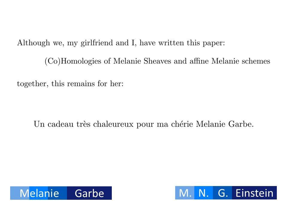 CombinatorialN7's tweet photo. This paper is co-written together with my girlfriend.

What are the Garbe-Einstein (Co)homologies?

More on that and the Melanie Sheaf, respectively affine Melanie schemes under:

https://t.co/WsiBlsv58z https://t.co/fOHKbyKZEf