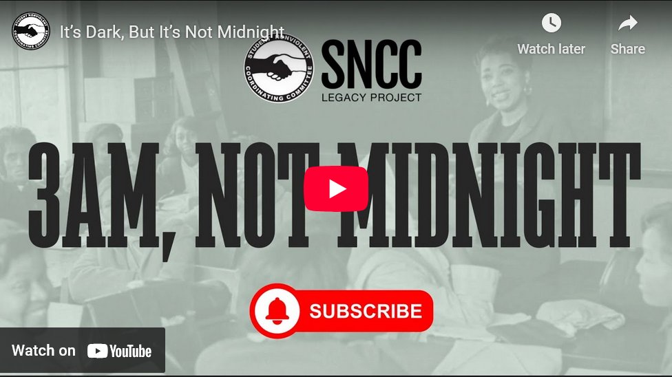 WATCH THE VIDEO: This is a whiff of fresh air for the season. Yes, we do indeed have fresh air. And yes, we'll "break through the darkness."

I wish "er'body and they momma" would watch this right now: sncclegacyproject.org/its-dark-but-i…

Please follow and thank <a href="/SNCCLegacy/">The SNCC Legacy Project</a>