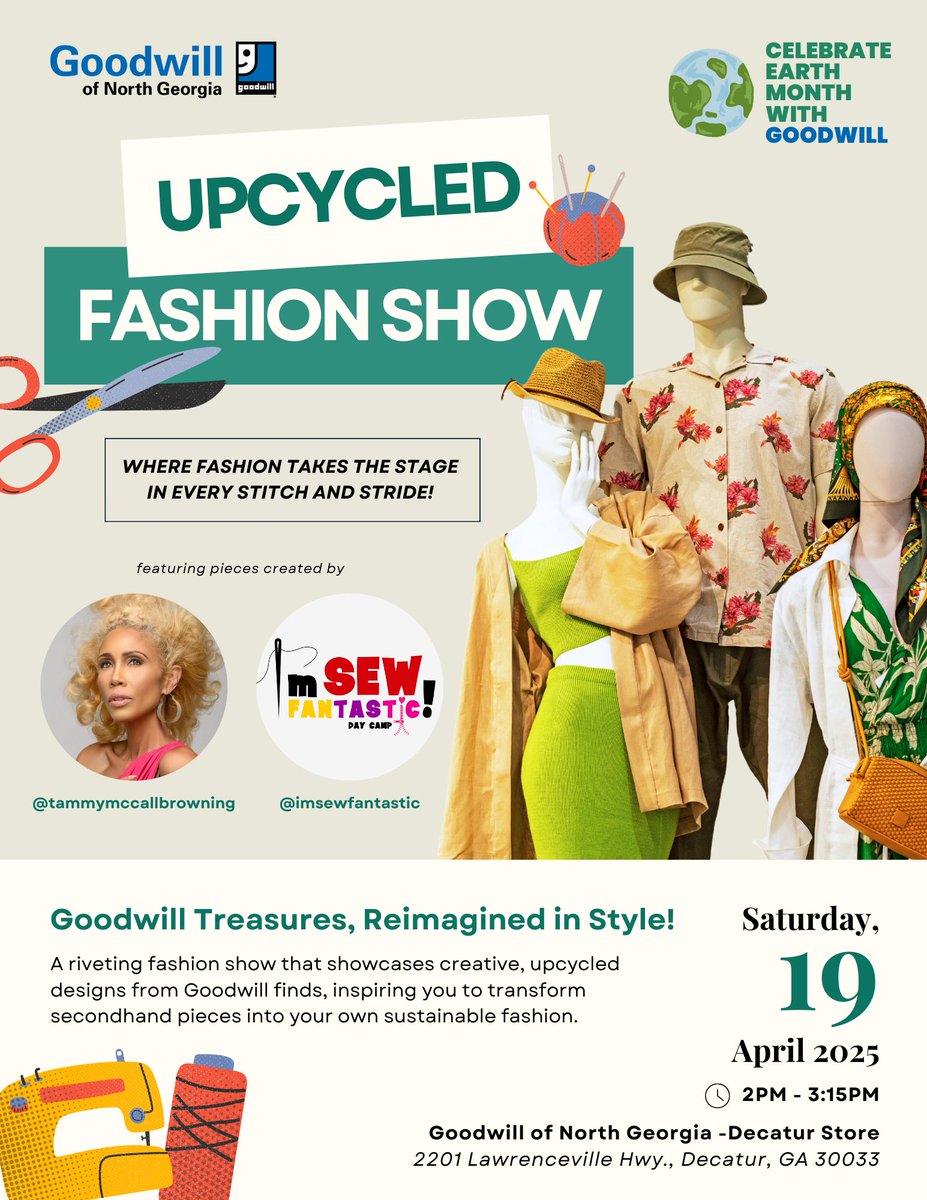 Join us tomorrow for our Earth Month Fashion Show! These are always amazing events and you don't want to miss out!