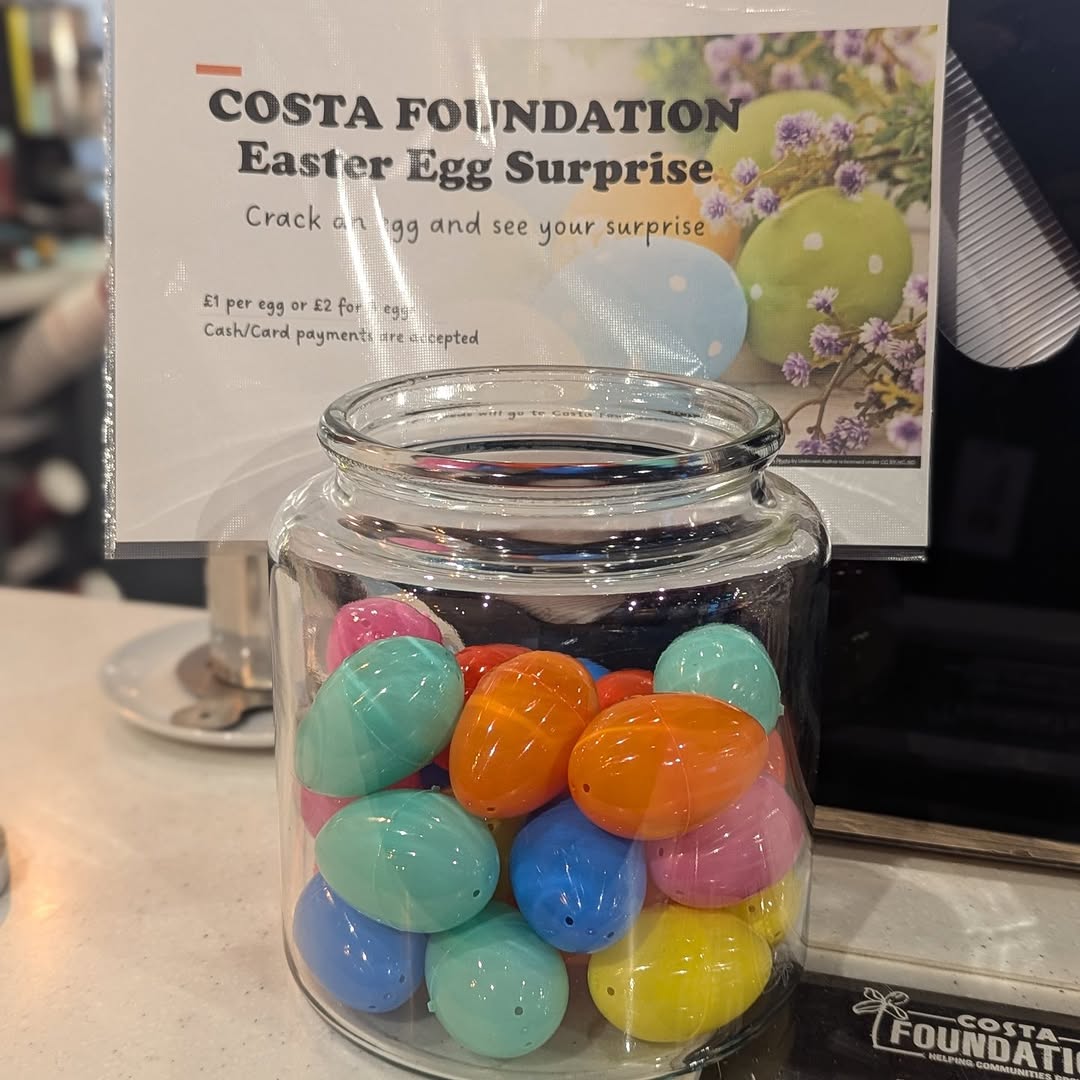 17 & Central (@17andcentral) on Twitter photo The Easter Bunny has been to <a href="/CostaCoffee/">Costa Coffee</a> and left a few surprises in store. 🐰🥚
Go and play Costa’s Easter egg game for the chance to win free drinks, extra syrup and chocolate. All money raised goes to the Costa Foundation. ❤️
#Walthamstow #E17 The Easter Bunny has been to <a href="/CostaCoffee/">Costa Coffee</a> and left a few surprises in store. 🐰🥚
Go and play Costa’s Easter egg game for the chance to win free drinks, extra syrup and chocolate. All money raised goes to the Costa Foundation. ❤️
#Walthamstow #E17