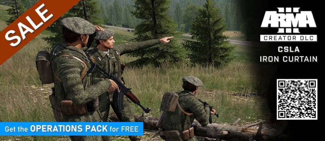cslastudio's tweet photo. Get the Arma 3 Creator DLC: CSLA Iron Curtain in 62% WEEKEND SALE and don't miss the famous OPERATIONS PACK for FREE.
https://t.co/5dVrSKyx6c
https://t.co/fyi8DiDI2s
#cslaironcurtain #arma3 #operationspack https://t.co/j5stC4ieG2