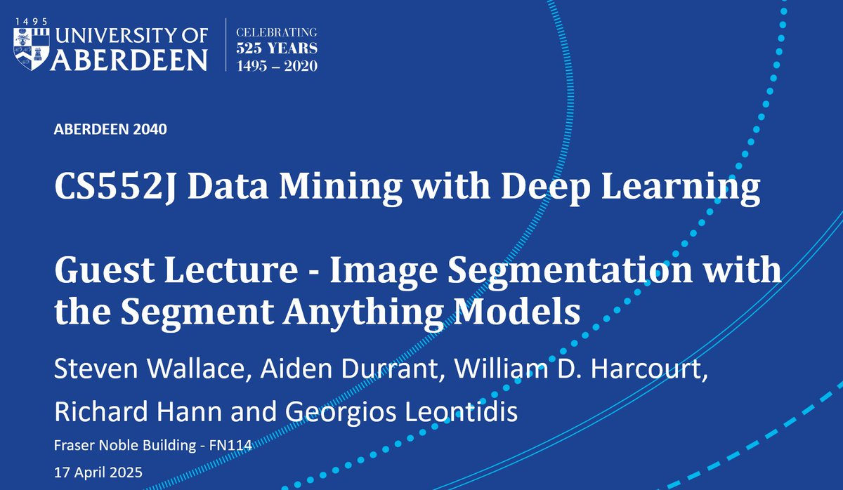 SteveWallace52's tweet photo. Thank you to the University of Aberdeen for inviting me to conduct a guest lecture during the Data Mining with Deep Learning module on the MSc AI yesterday. The  lecture covered segmenting crevasses on continental glaciers in the Arctic Circle. #AI #segmentation https://t.co/dYgYrNyhSm