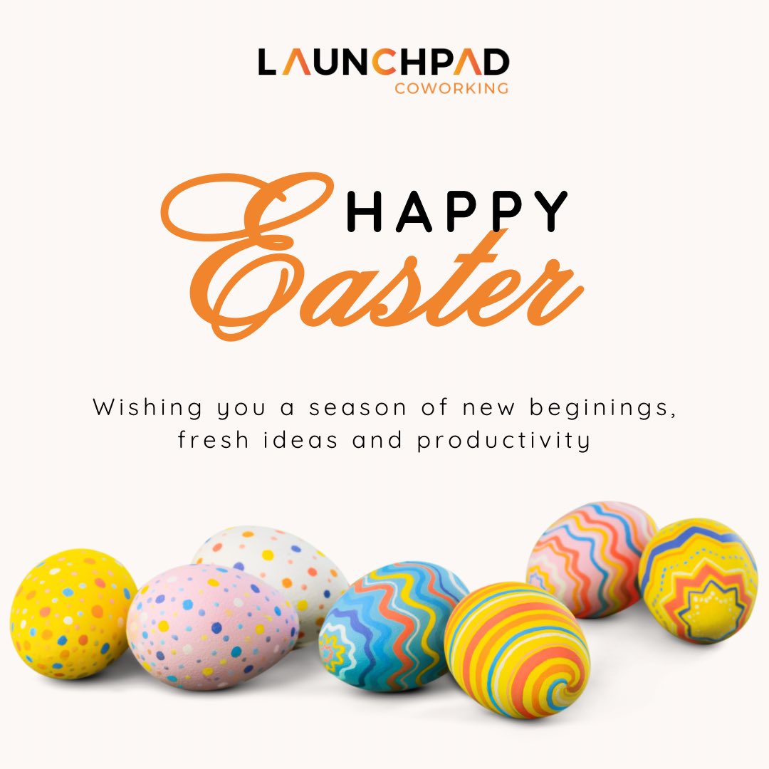 Happy  Easter from LaunchPad!

Wishing you a season full of fresh ideas, bold beginnings, and plenty of inspiration.

#easter #happyholidays #happyeaster #launchpadcoworking