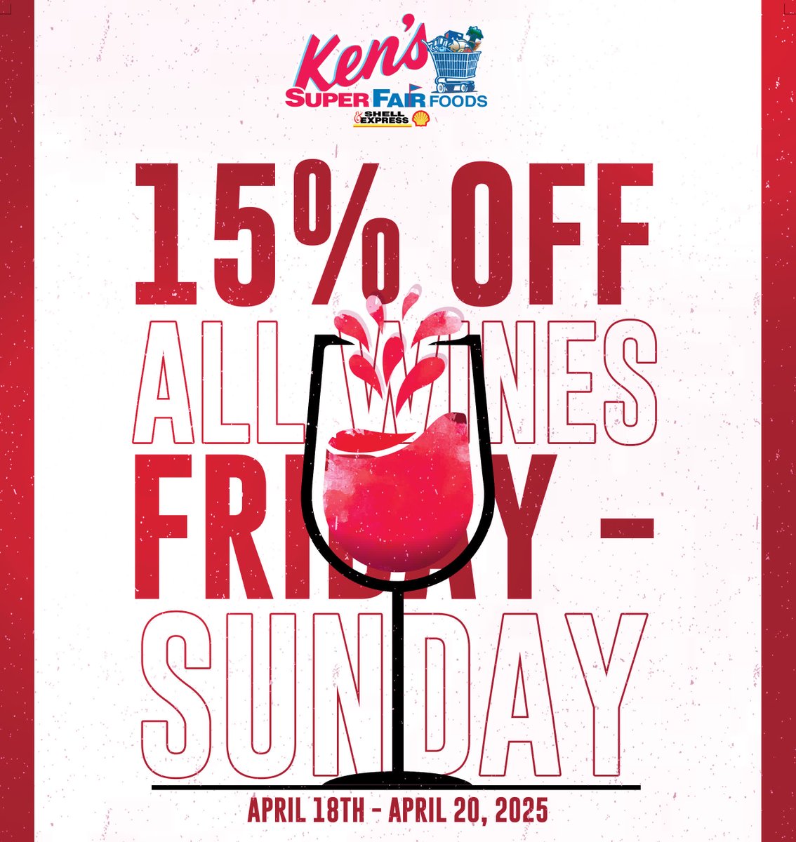 🍷 Sip, Save, Repeat — Enjoy 15% OFF all wines this Friday through Sunday!