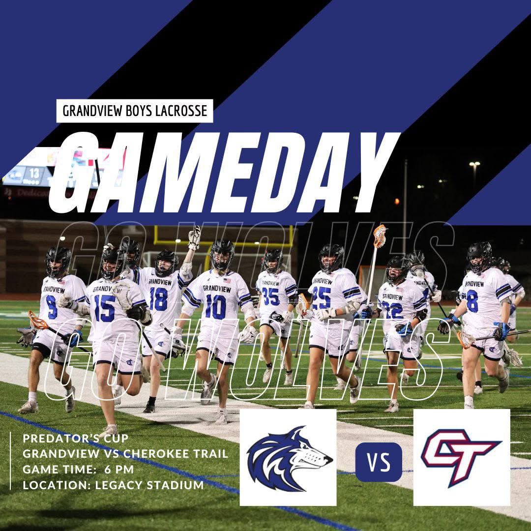 Grandview Boys Lax (@gviewboyslax) on Twitter photo πΊπ₯ PREDATORβS CUP
Grandview vs Cherokee Trail in the battle for the Predatorβs Cup!
Letβs keep that cup where it belongs β with the WOLVES! π
π Varsity β 6:00 PM @ Legacy Stadium
π JV β 4:30 PM @ Cherokee Trail
Wolves run as one β letβs bring it home! πΎπ₯
#GrandviewLacrosse πΊπ₯ PREDATORβS CUP
Grandview vs Cherokee Trail in the battle for the Predatorβs Cup!
Letβs keep that cup where it belongs β with the WOLVES! π
π Varsity β 6:00 PM @ Legacy Stadium
π JV β 4:30 PM @ Cherokee Trail
Wolves run as one β letβs bring it home! πΎπ₯
#GrandviewLacrosse