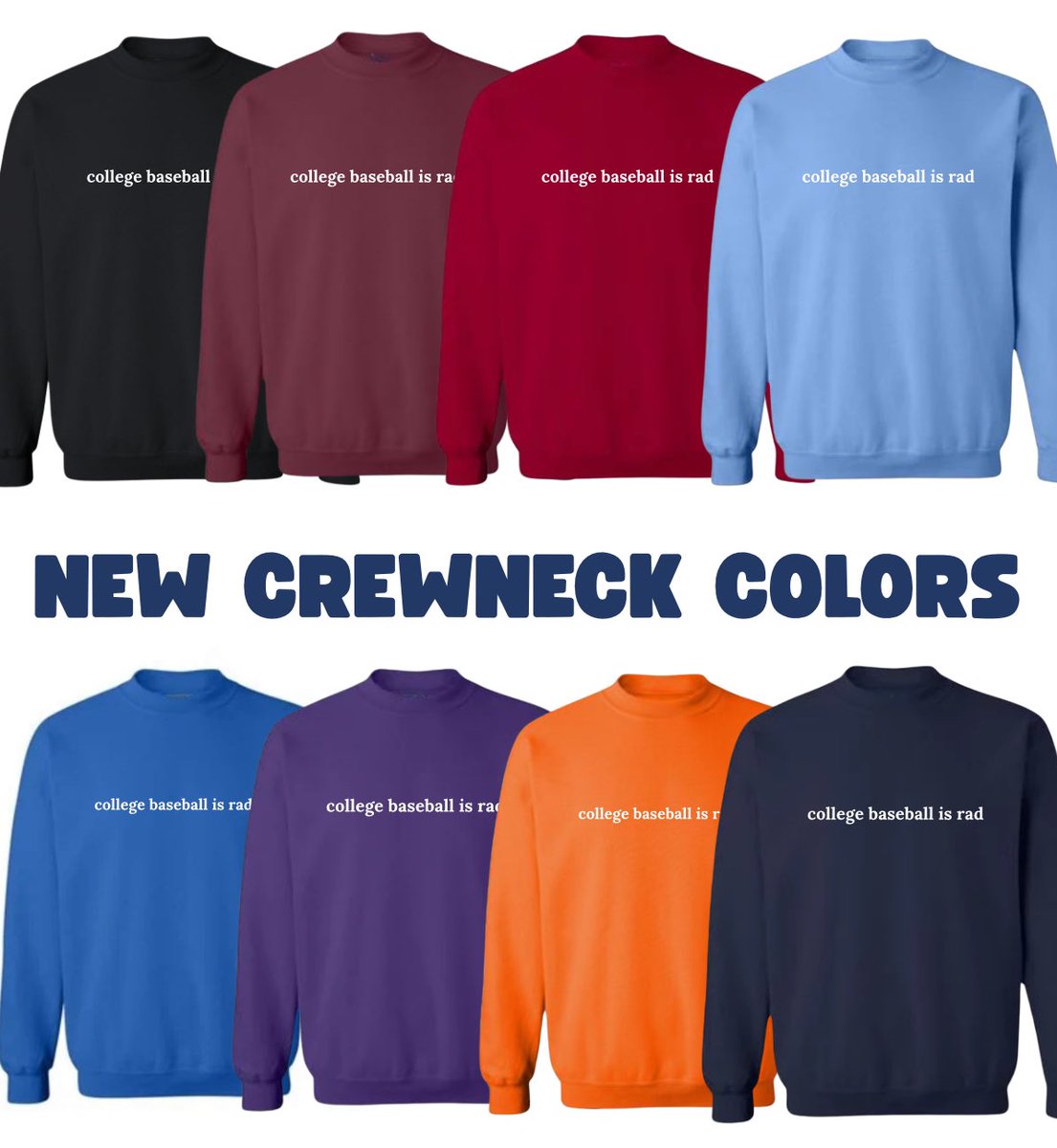 Last day for 15% off College Baseball Is Rad crewnecks!

Grab yours here: bigdonkeybrand.com/products/the-c…