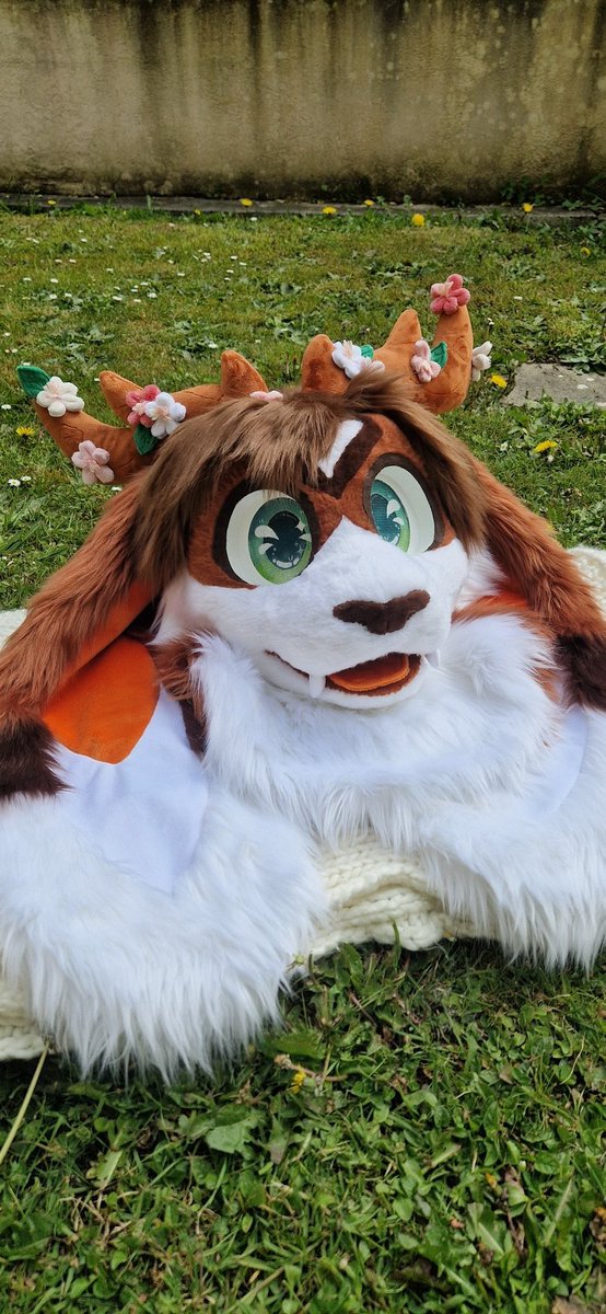 Hello!✨️🥰
There is my Last commission i finished!🌸🩷
Commission for: <a href="/kodda_a/">Floon🐇</a> 
Im so happy how he turn out 

(More photo and video on my telegram channel)

#fypシ #furryarwork #fursuitheadcommission #fursuithead #furrycommission #furry
