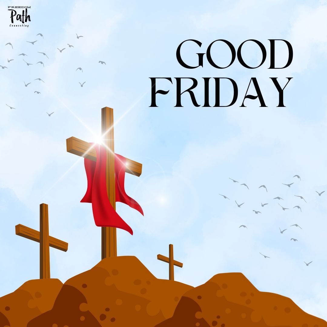 FreedomPathCoun's tweet photo. Today we remember the cross—not as a symbol of defeat, but as the greatest act of love the world has ever known.

"But He was pierced for our transgressions, He was crushed for our iniquities... and by His wounds we are healed." – Isaiah 53:5

#GoodFriday #HopeInTheCross https://t.co/Gz4QVE1NIC