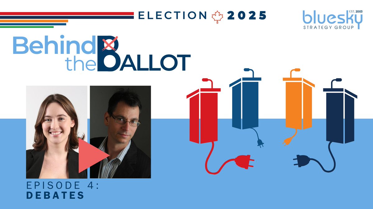 Miss the latest Behind the Ballot?

Consultant Emily Szemethy &amp; @uottawa Prof. André Lecours break down the French leaders’ debate + what to expect from the English one.

Catch up here: ow.ly/TtVT50VCKCh

#BehindTheBallot #cdnpoli #Elxn45 #LeadersDebate