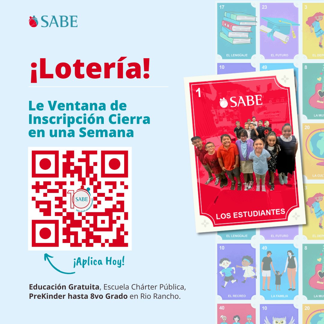 SandovalAcademy's tweet photo. 🎉 No pierda la oportunidad de formar parte de nuestra comunidad de aprendizaje única. Inscríbase ahora y dé el primer paso hacia un viaje educativo enriquecedor. 🎉

¡Escanee el código QR para acceder al formulario de inscripción al sorteo!

FECHA LÍMITE: 7 de mayo a las 4:00 pm https://t.co/7cdRIuBF4z