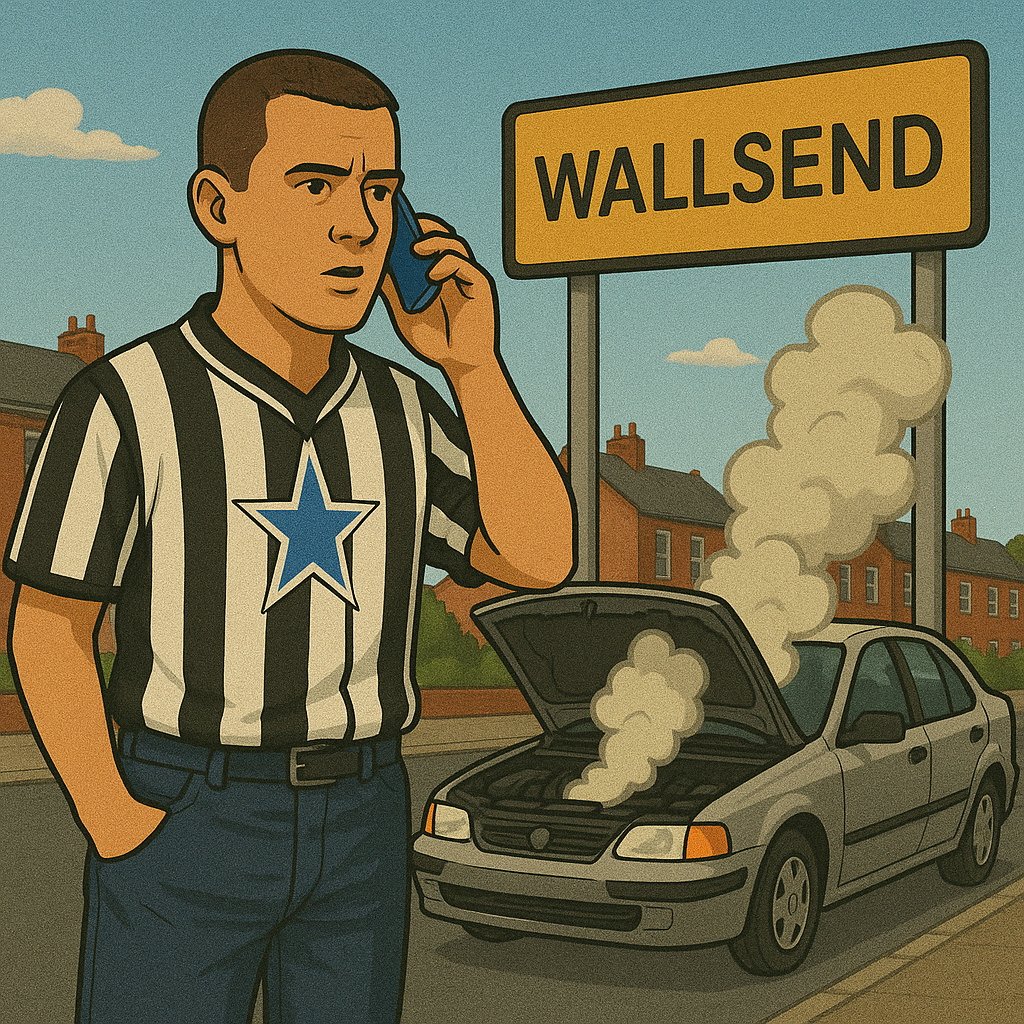 A Geordie motorist is driving along when he notices steam pouring out from the bonnet. He pulls over and phones the AA, describing his issue.

“Are you over heating?” the AA operator asks.

“Nah”, says the motorist,

“I’m in Wallsend.”