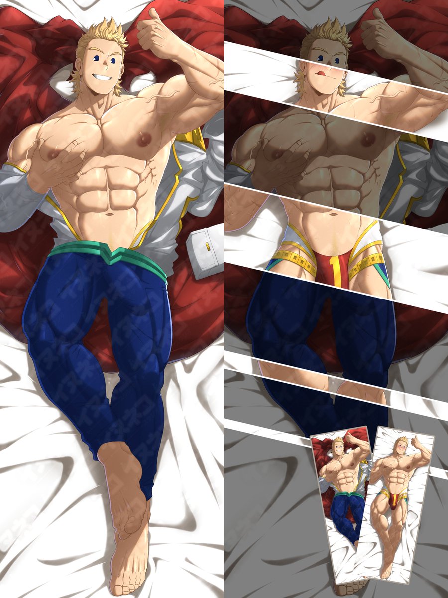 PAWAAAAAAAAH!!! 💪✨
Mirio Togata dakimakura artwork preview.

Newest #MyHeroAcadamia character line-up of our husbando Dakimakura Collection! 💦

This dakimakura will be sold at #CF20 this Summer (along with online pre-order selling too)! Don't miss it later and get yours 🐶🐱