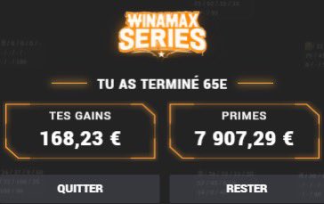 Belle dernière journée des #winamaxseries avec cet énorme deep run sur le high five et un énorme Space KO!! <a href="/PokerSkillsFR/">PokerSkills</a> <a href="/Winamax/">Winamax Poker 🔞</a>  🔥🎉💪